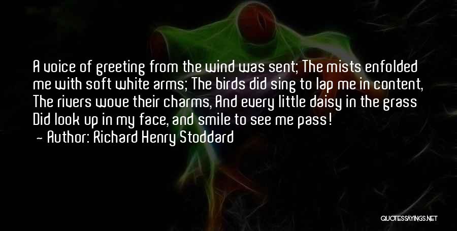 Richard Henry Stoddard Quotes: A Voice Of Greeting From The Wind Was Sent; The Mists Enfolded Me With Soft White Arms; The Birds Did