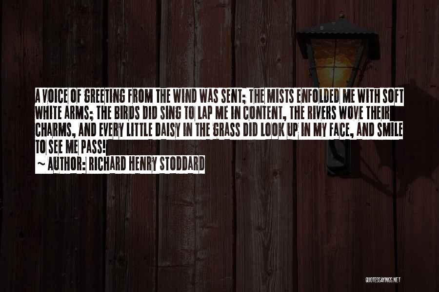 Richard Henry Stoddard Quotes: A Voice Of Greeting From The Wind Was Sent; The Mists Enfolded Me With Soft White Arms; The Birds Did