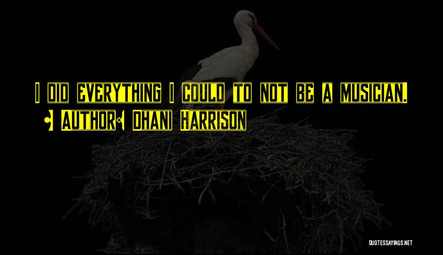 Dhani Harrison Quotes: I Did Everything I Could To Not Be A Musician.