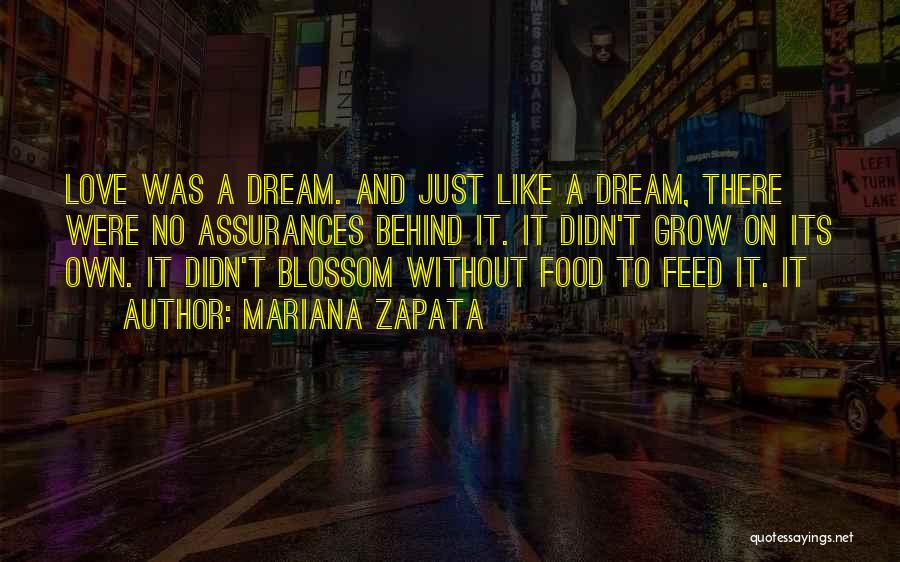 Mariana Zapata Quotes: Love Was A Dream. And Just Like A Dream, There Were No Assurances Behind It. It Didn't Grow On Its