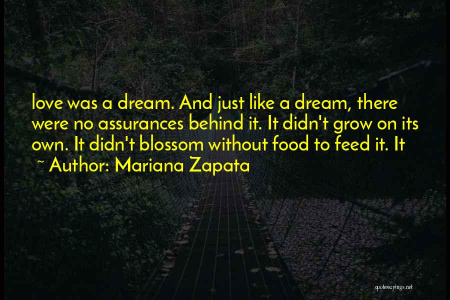 Mariana Zapata Quotes: Love Was A Dream. And Just Like A Dream, There Were No Assurances Behind It. It Didn't Grow On Its
