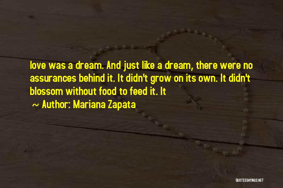 Mariana Zapata Quotes: Love Was A Dream. And Just Like A Dream, There Were No Assurances Behind It. It Didn't Grow On Its