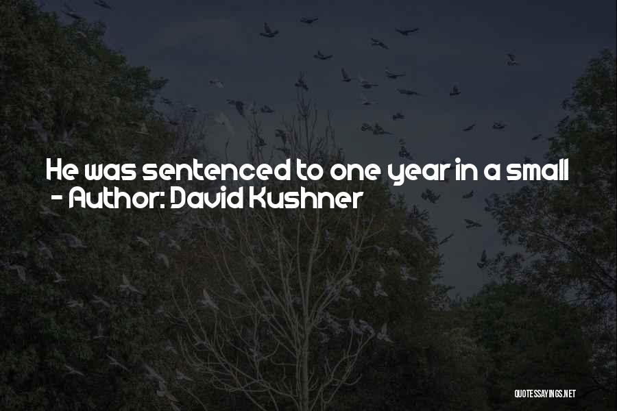 David Kushner Quotes: He Was Sentenced To One Year In A Small Juvenile Detention Home In Town. Most Of The Kids Were In