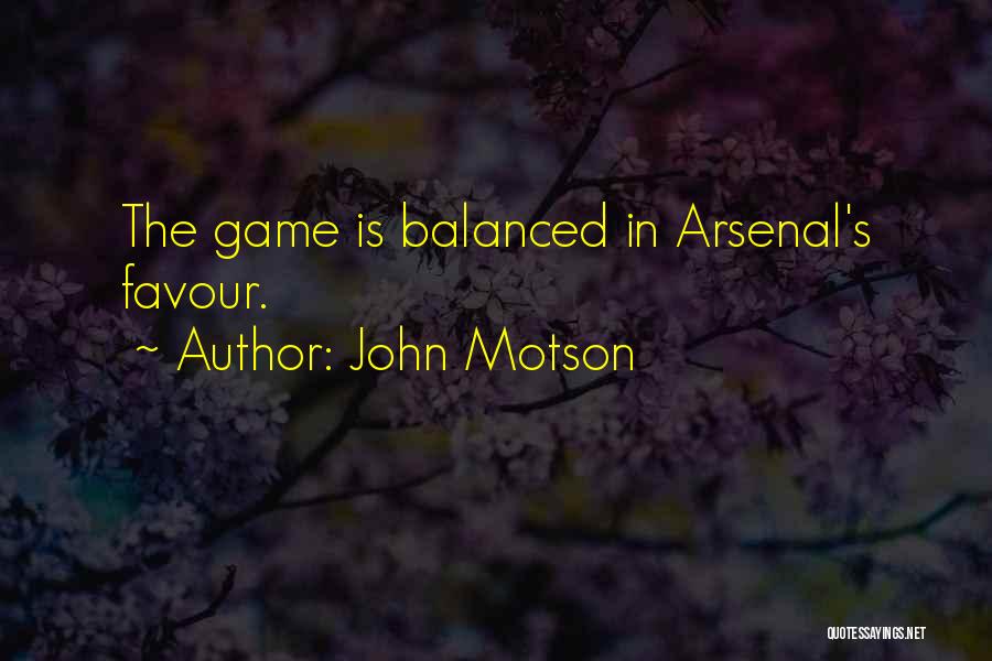 John Motson Quotes: The Game Is Balanced In Arsenal's Favour.