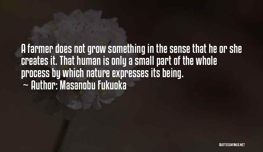 Masanobu Fukuoka Quotes: A Farmer Does Not Grow Something In The Sense That He Or She Creates It. That Human Is Only A