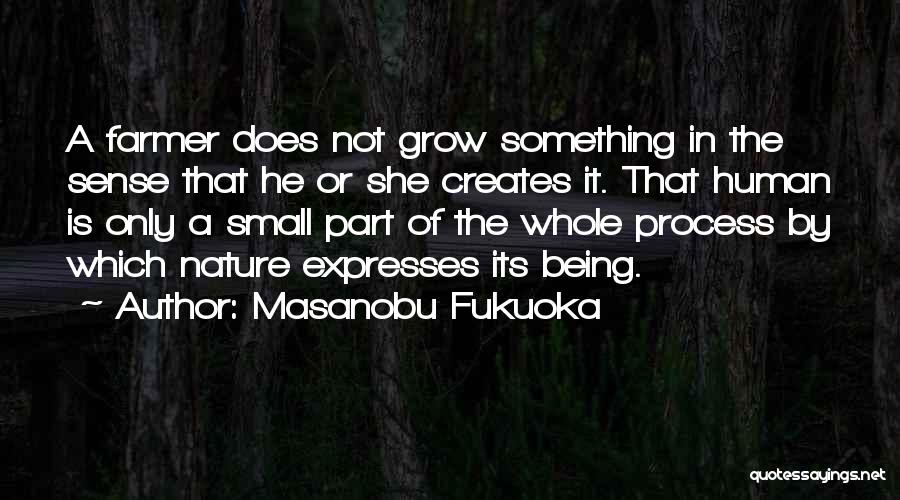 Masanobu Fukuoka Quotes: A Farmer Does Not Grow Something In The Sense That He Or She Creates It. That Human Is Only A