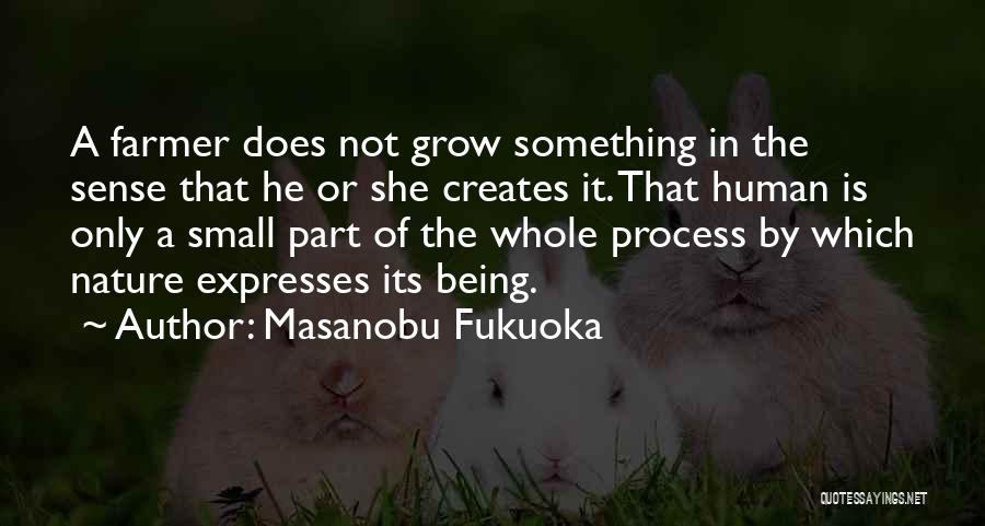 Masanobu Fukuoka Quotes: A Farmer Does Not Grow Something In The Sense That He Or She Creates It. That Human Is Only A