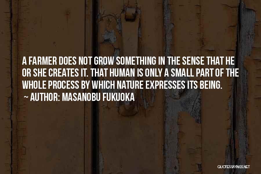 Masanobu Fukuoka Quotes: A Farmer Does Not Grow Something In The Sense That He Or She Creates It. That Human Is Only A