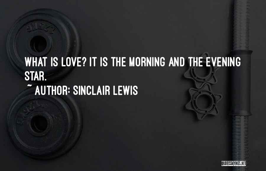 Sinclair Lewis Quotes: What Is Love? It Is The Morning And The Evening Star.