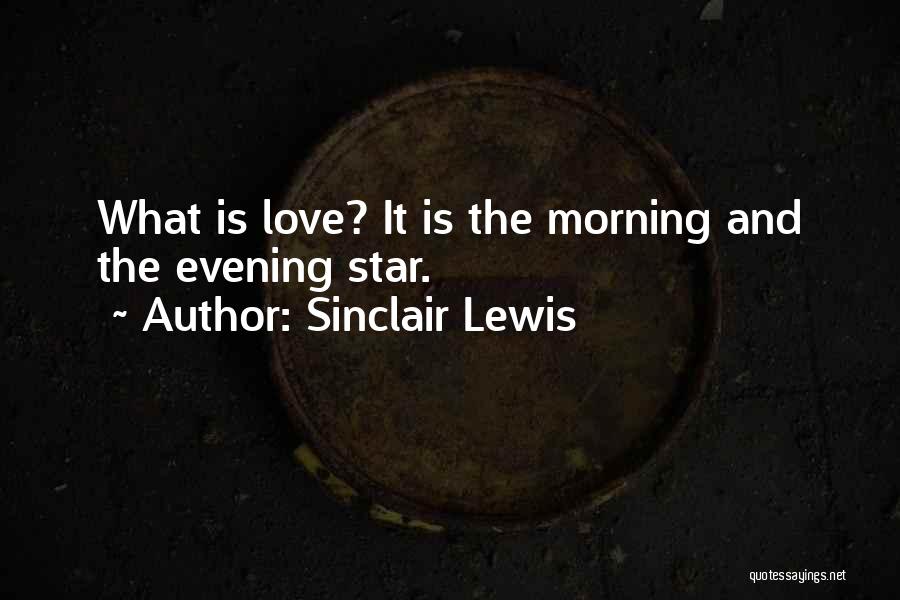 Sinclair Lewis Quotes: What Is Love? It Is The Morning And The Evening Star.