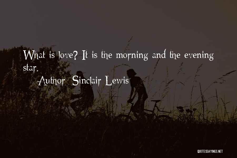 Sinclair Lewis Quotes: What Is Love? It Is The Morning And The Evening Star.