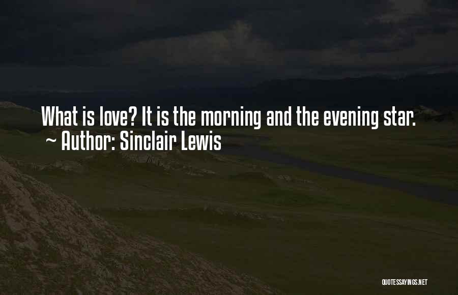 Sinclair Lewis Quotes: What Is Love? It Is The Morning And The Evening Star.