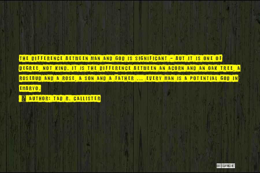 Tad R. Callister Quotes: The Difference Between Man And God Is Significant - But It Is One Of Degree, Not Kind. It Is The