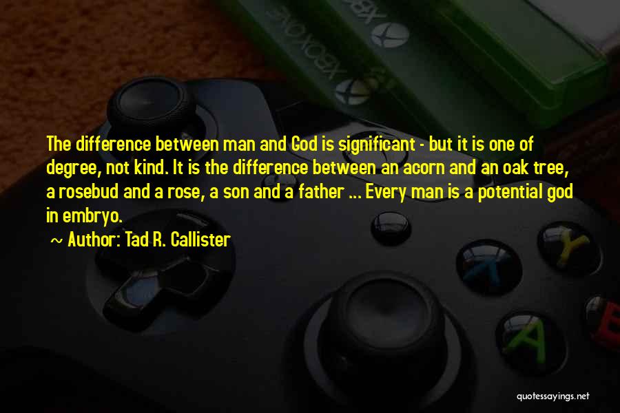 Tad R. Callister Quotes: The Difference Between Man And God Is Significant - But It Is One Of Degree, Not Kind. It Is The