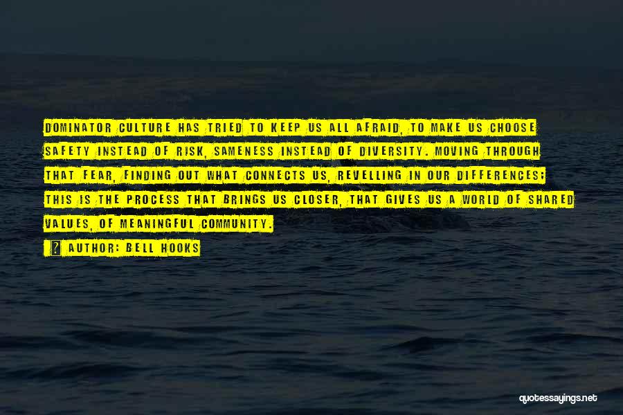 Bell Hooks Quotes: Dominator Culture Has Tried To Keep Us All Afraid, To Make Us Choose Safety Instead Of Risk, Sameness Instead Of
