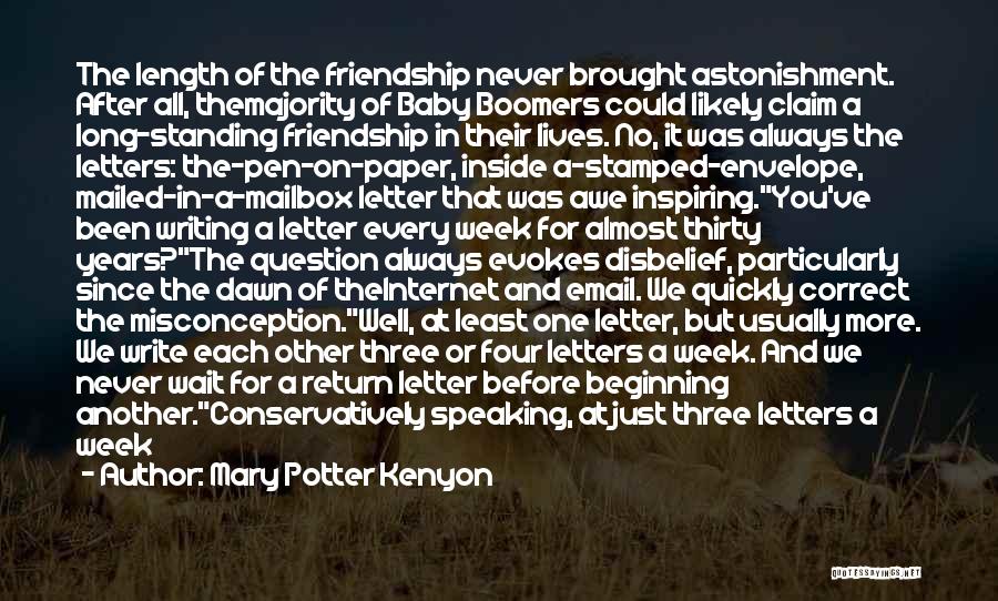 2 Years Of Friendship Quotes By Mary Potter Kenyon
