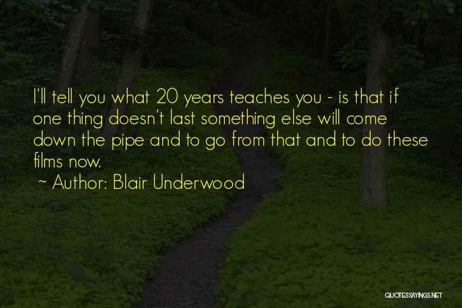 20 Years From Now Quotes By Blair Underwood