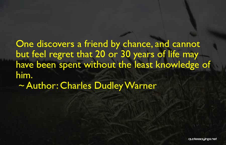 20 Years Of Life Quotes By Charles Dudley Warner