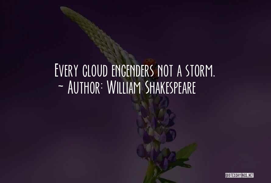 William Shakespeare Quotes: Every Cloud Engenders Not A Storm.