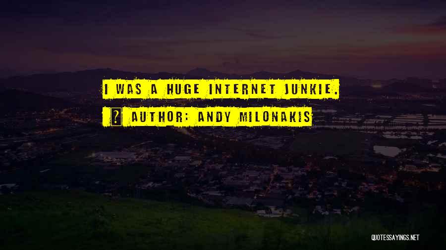Andy Milonakis Quotes: I Was A Huge Internet Junkie.