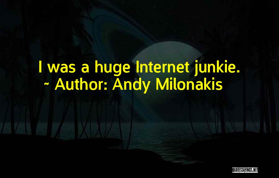Andy Milonakis Quotes: I Was A Huge Internet Junkie.
