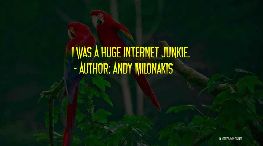 Andy Milonakis Quotes: I Was A Huge Internet Junkie.