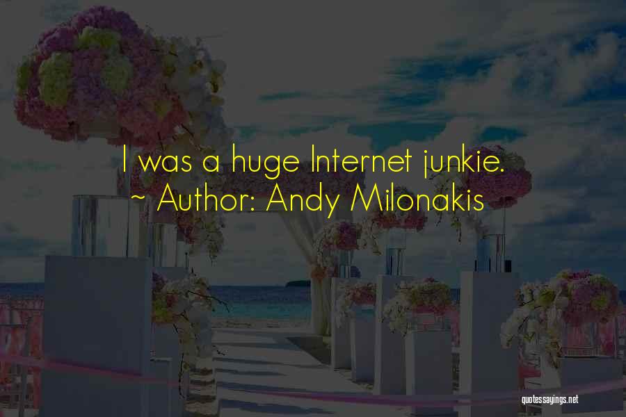 Andy Milonakis Quotes: I Was A Huge Internet Junkie.