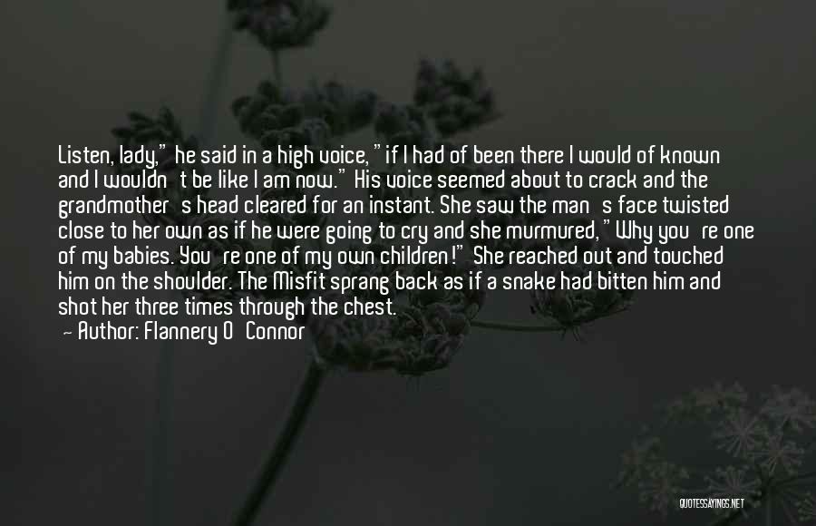 Flannery O'Connor Quotes: Listen, Lady, He Said In A High Voice, If I Had Of Been There I Would Of Known And I