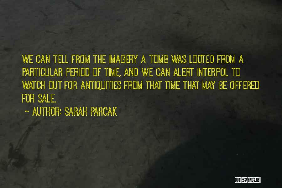 Sarah Parcak Quotes: We Can Tell From The Imagery A Tomb Was Looted From A Particular Period Of Time, And We Can Alert