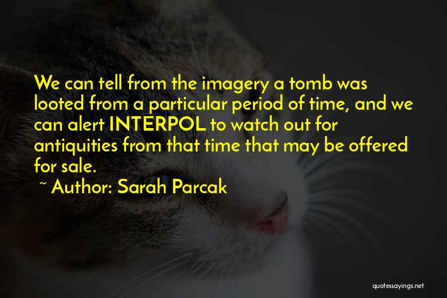 Sarah Parcak Quotes: We Can Tell From The Imagery A Tomb Was Looted From A Particular Period Of Time, And We Can Alert