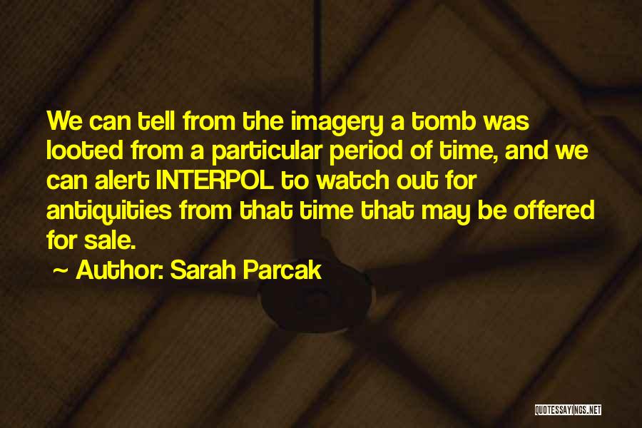 Sarah Parcak Quotes: We Can Tell From The Imagery A Tomb Was Looted From A Particular Period Of Time, And We Can Alert