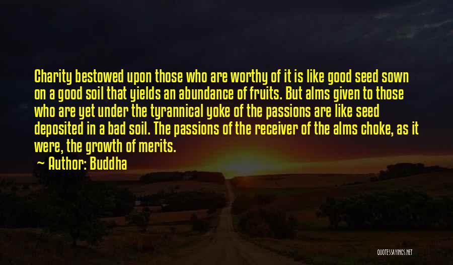 Buddha Quotes: Charity Bestowed Upon Those Who Are Worthy Of It Is Like Good Seed Sown On A Good Soil That Yields