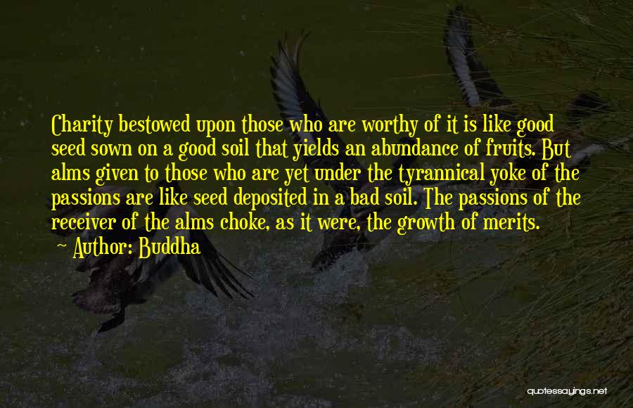 Buddha Quotes: Charity Bestowed Upon Those Who Are Worthy Of It Is Like Good Seed Sown On A Good Soil That Yields