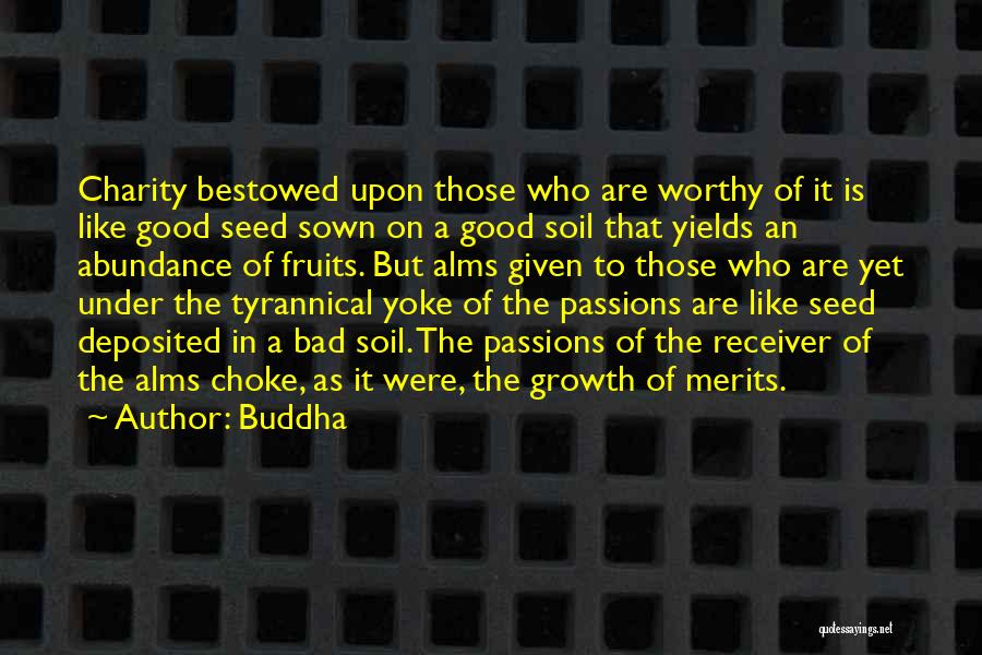 Buddha Quotes: Charity Bestowed Upon Those Who Are Worthy Of It Is Like Good Seed Sown On A Good Soil That Yields