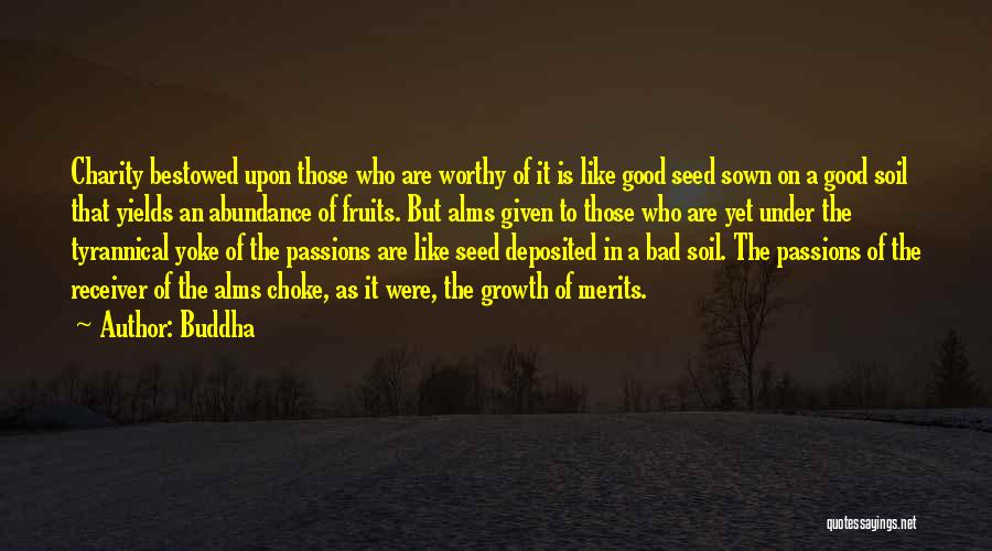 Buddha Quotes: Charity Bestowed Upon Those Who Are Worthy Of It Is Like Good Seed Sown On A Good Soil That Yields