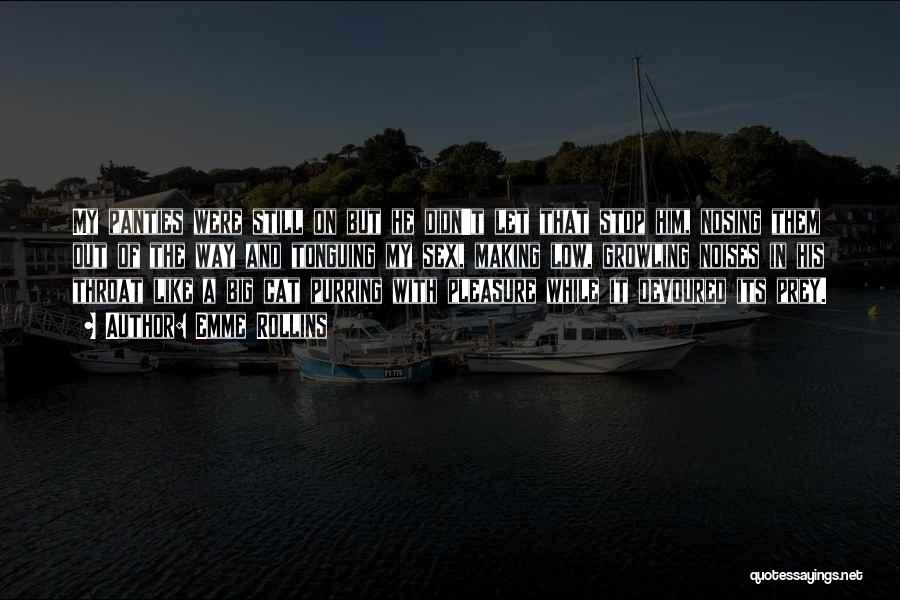 Emme Rollins Quotes: My Panties Were Still On But He Didn't Let That Stop Him, Nosing Them Out Of The Way And Tonguing
