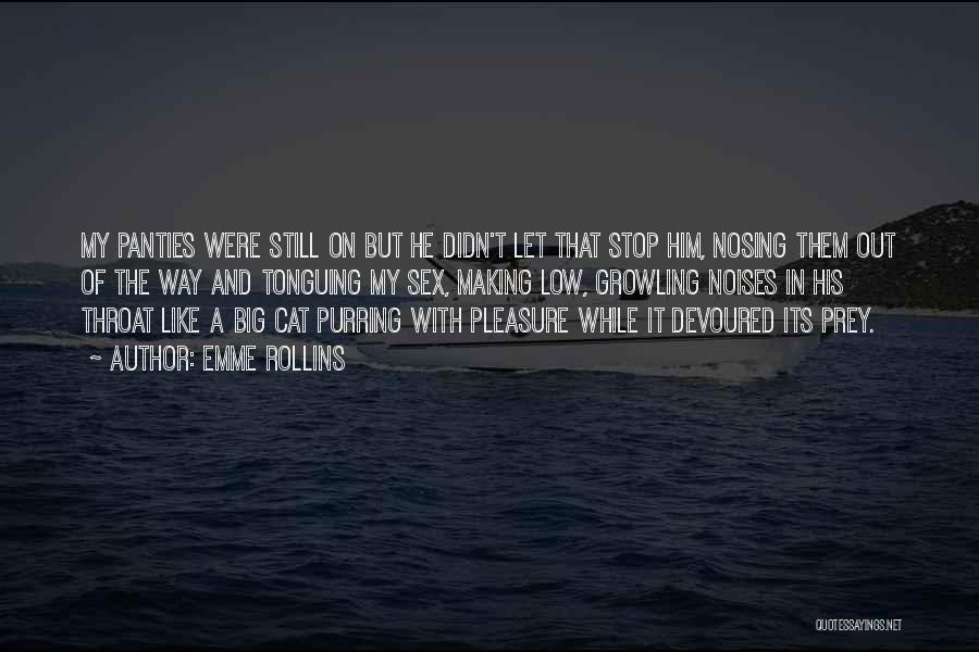 Emme Rollins Quotes: My Panties Were Still On But He Didn't Let That Stop Him, Nosing Them Out Of The Way And Tonguing