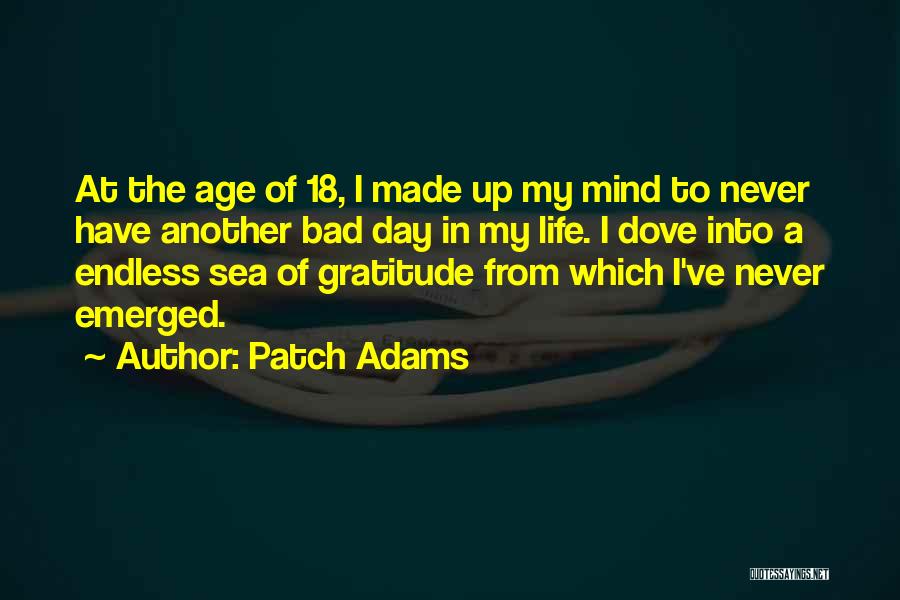 Patch Adams Quotes: At The Age Of 18, I Made Up My Mind To Never Have Another Bad Day In My Life. I