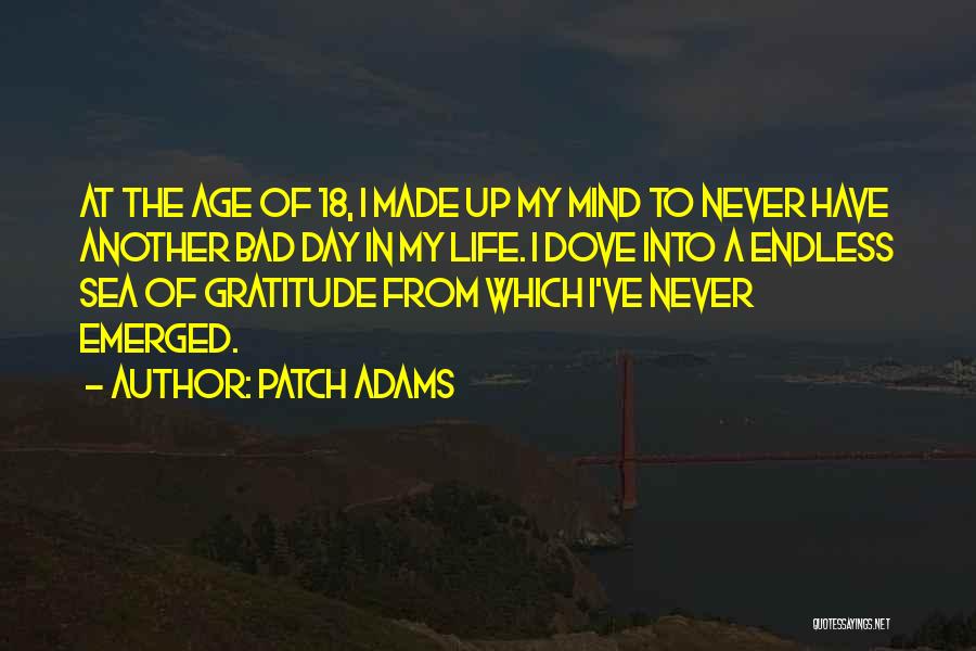 Patch Adams Quotes: At The Age Of 18, I Made Up My Mind To Never Have Another Bad Day In My Life. I