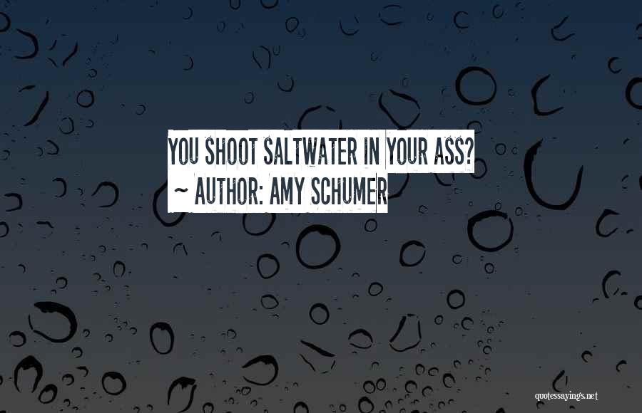 Amy Schumer Quotes: You Shoot Saltwater In Your Ass?