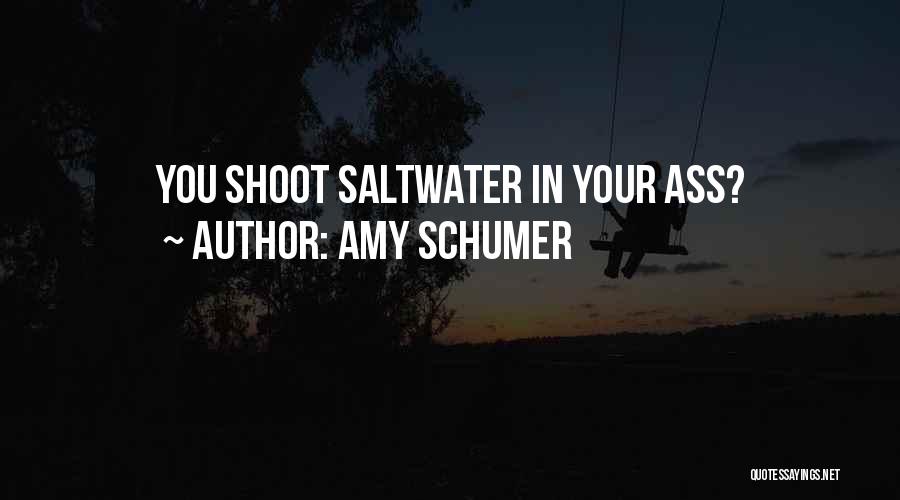 Amy Schumer Quotes: You Shoot Saltwater In Your Ass?