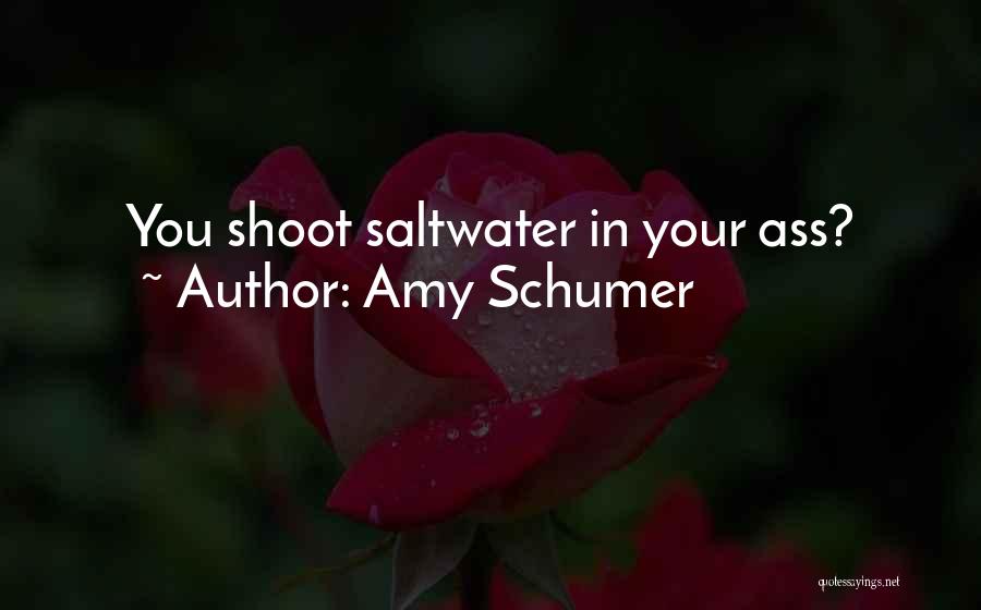 Amy Schumer Quotes: You Shoot Saltwater In Your Ass?