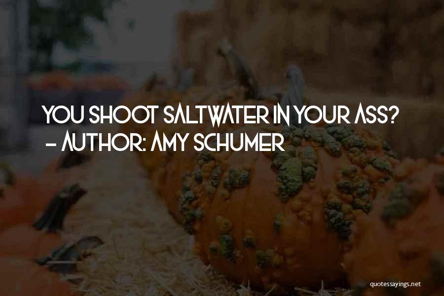 Amy Schumer Quotes: You Shoot Saltwater In Your Ass?