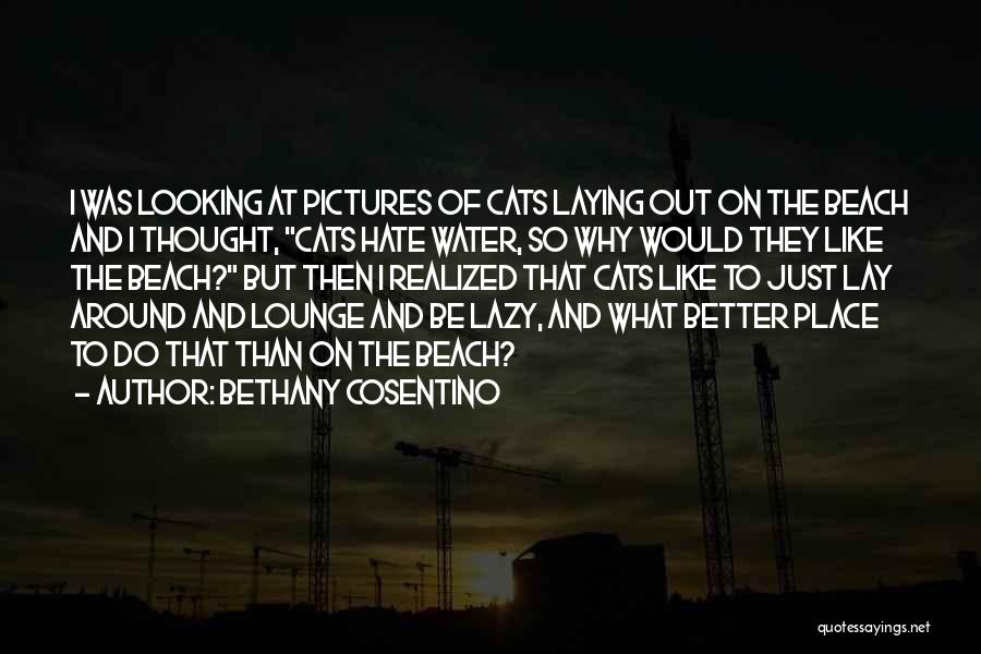 Bethany Cosentino Quotes: I Was Looking At Pictures Of Cats Laying Out On The Beach And I Thought, Cats Hate Water, So Why