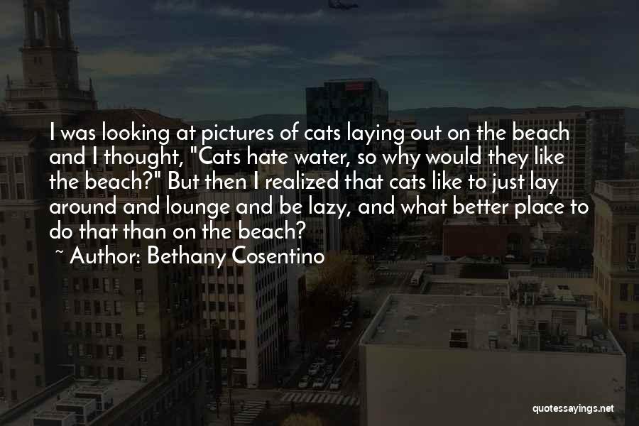 Bethany Cosentino Quotes: I Was Looking At Pictures Of Cats Laying Out On The Beach And I Thought, Cats Hate Water, So Why