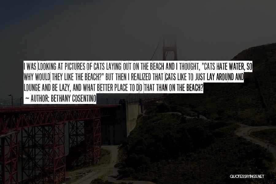 Bethany Cosentino Quotes: I Was Looking At Pictures Of Cats Laying Out On The Beach And I Thought, Cats Hate Water, So Why