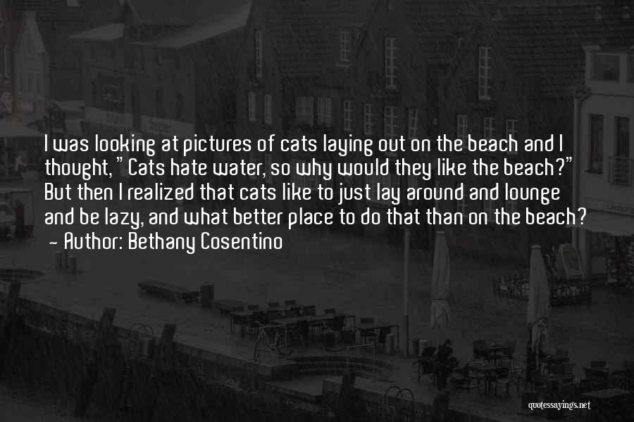 Bethany Cosentino Quotes: I Was Looking At Pictures Of Cats Laying Out On The Beach And I Thought, Cats Hate Water, So Why