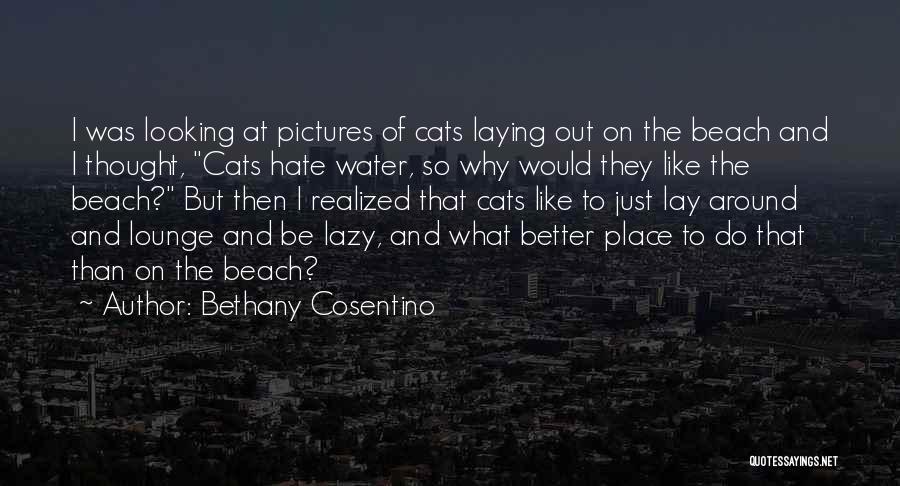 Bethany Cosentino Quotes: I Was Looking At Pictures Of Cats Laying Out On The Beach And I Thought, Cats Hate Water, So Why