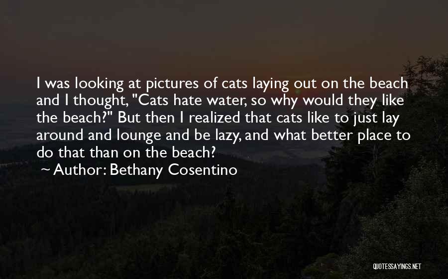 Bethany Cosentino Quotes: I Was Looking At Pictures Of Cats Laying Out On The Beach And I Thought, Cats Hate Water, So Why