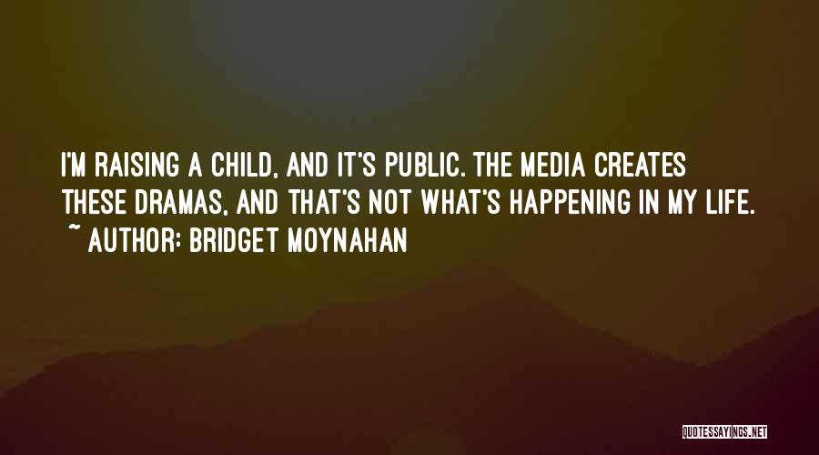 Bridget Moynahan Quotes: I'm Raising A Child, And It's Public. The Media Creates These Dramas, And That's Not What's Happening In My Life.